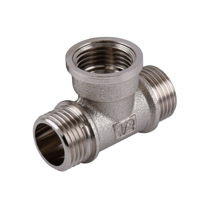 Трійник 1/2″ЗВЗ нікельований NT337S OPTIMUM Трійник 1/2″ЗВЗ нікельований NT337S OPTIMUM