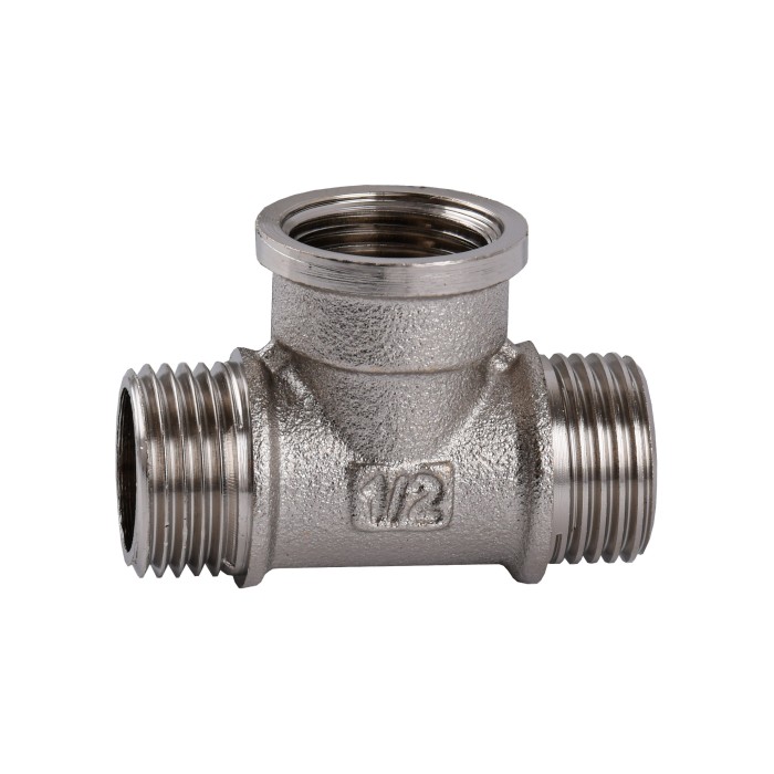 Трійник 1/2″ЗВЗ нікельований NT337S OPTIMUM Трійник 1/2″ЗВЗ нікельований NT337S OPTIMUM