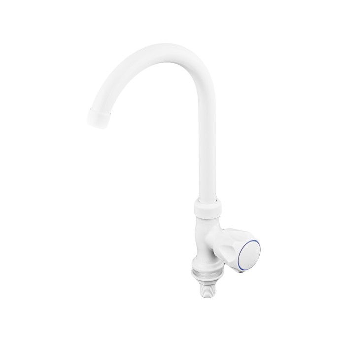 Кран для холодної води Plamix Mono-005 White (PM0675) Кран для холодної води Plamix Mono-005 White (PM0675)