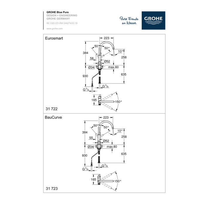 Змішувач для кухні з підключенням до фільтру Grohe Blue Pure (31722000) Змішувач для кухні з підключенням до фільтру Grohe Blue Pure (31722000)