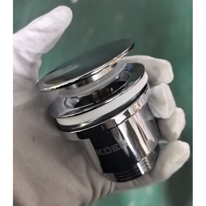 Донний клапан для раковини Koer PW-11-01 1 1/4'' універсальний (з/без перел) СLICK-СLACK (Колір хром) (KR5790) Донний клапан для раковини Koer PW-11-01 1 1/4'' універсальний (з/без перел) СLICK-СLACK (Колір хром) (KR5790)