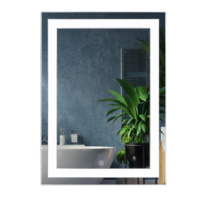 Дзеркало UNIO MRR-01 SQR-AA-S 600 x 800 mm LED FL з сенсором Дзеркало UNIO MRR-01 SQR-AA-S 600 x 800 mm LED FL з сенсором