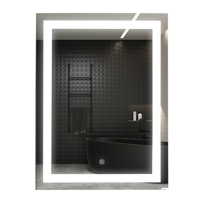 Дзеркало UNIO MRR-01 SQR-AA-S 600 x 800 mm LED FL з сенсором Дзеркало UNIO MRR-01 SQR-AA-S 600 x 800 mm LED FL з сенсором