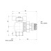 Кран кульовий Icma FAR. ROSSA 3/4" кутовий №362