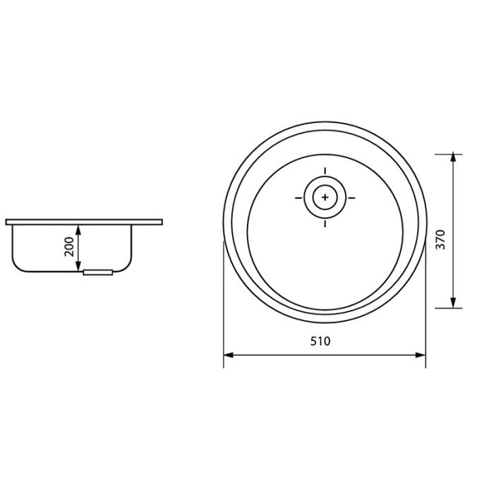 Мийка кухонна Zerix ZS-510R-03 Чорна (ZX4532) Мийка кухонна Zerix ZS-510R-03 Чорна (ZX4532)
