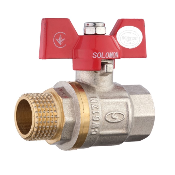 Кран кульовий прямий SOLOMON 1/2″ ЗВ КБ PN40 B1008 Кран кульовий прямий SOLOMON 1/2″ ЗВ КБ PN40 B1008