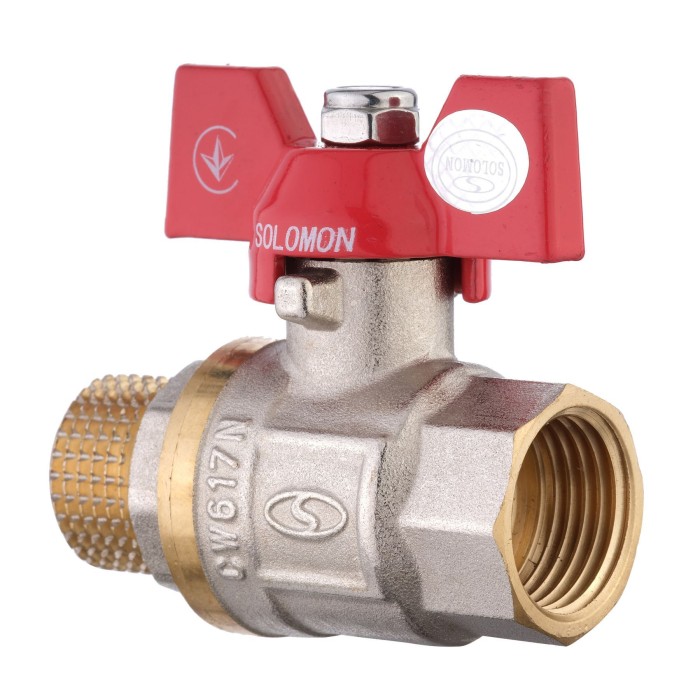 Кран кульовий прямий SOLOMON 1/2″ ЗВ КБ PN40 B1008 Кран кульовий прямий SOLOMON 1/2″ ЗВ КБ PN40 B1008
