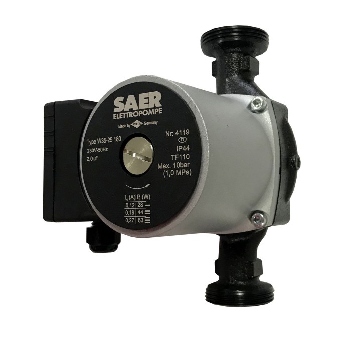 Насос циркуляційнний SAER W35-25 180мм + гайки Насос циркуляційнний SAER W35-25 180мм + гайки