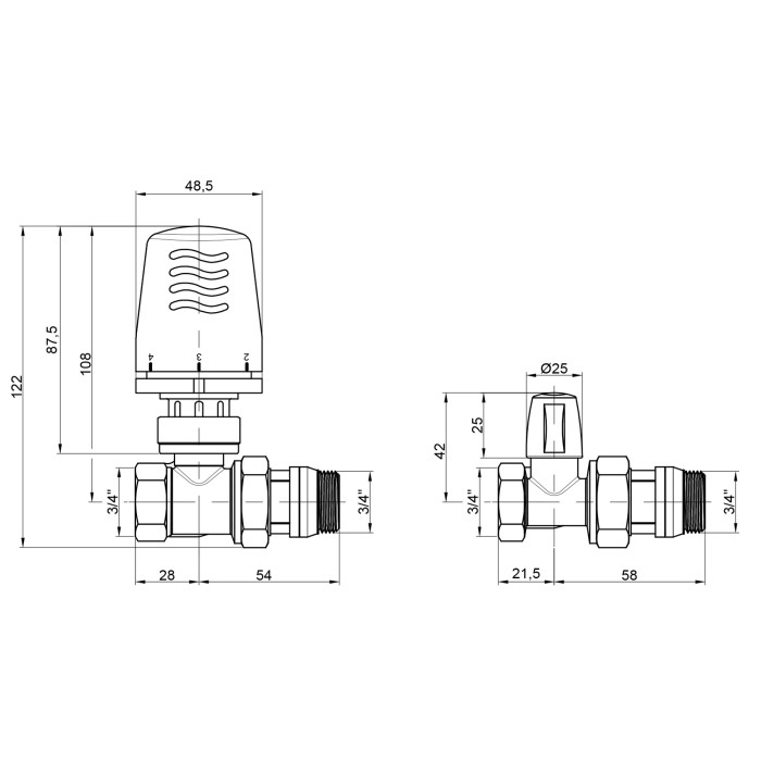 Термокомплект Icma 3/4" з антипротіканням прямий №KIT_1100+775-940+815-940 Термокомплект Icma 3/4" з антипротіканням прямий №KIT_1100+775-940+815-940