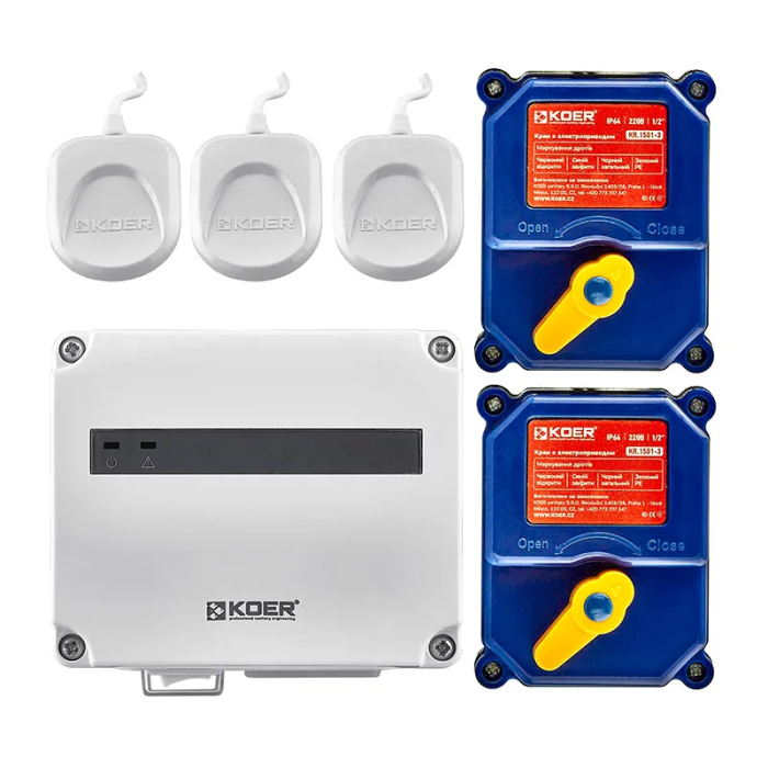 Система контролю протікання води Koer KR.1501.SET (KR5221) Система контролю протікання води Koer KR.1501.SET (KR5221)