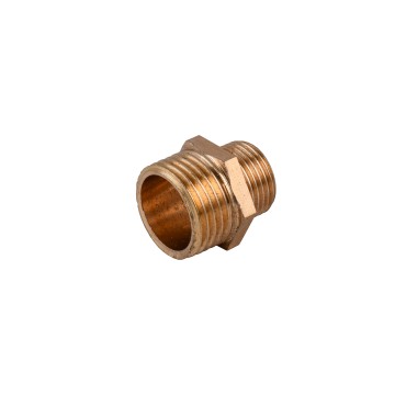 Ніпель редукційний 1/2″х3/8″ЗЗ латунний LN322S OPTIMUM