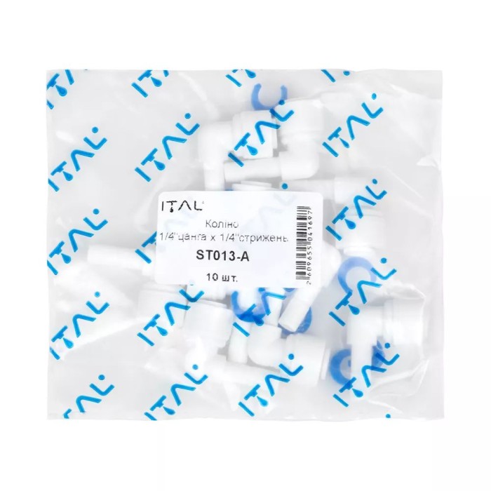 Кутовий фітинг ITAL 1/4"Q x 1/4" N (кратно 10 шт) (ST013A) Кутовий фітинг ITAL 1/4"Q x 1/4" N (кратно 10 шт) (ST013A)