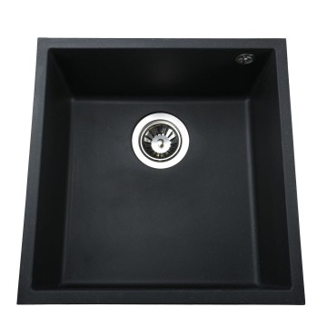 Гранітна мийка Globus Lux AMMER пiдстiльна, чорний 440 х 440 мм - А0002