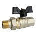Кран кульовий з американкою KARRO PREMIUM  3/4" (чорний метелик) {40/10}