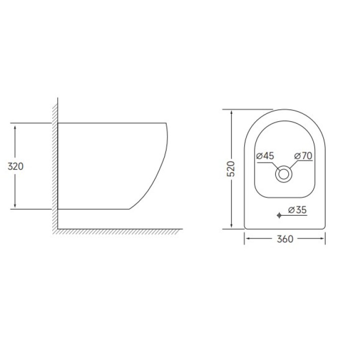 Біде підвісне Mixxus ELLIPSE-0502 520x360x320mm (MI6714) Біде підвісне Mixxus ELLIPSE-0502 520x360x320mm (MI6714)