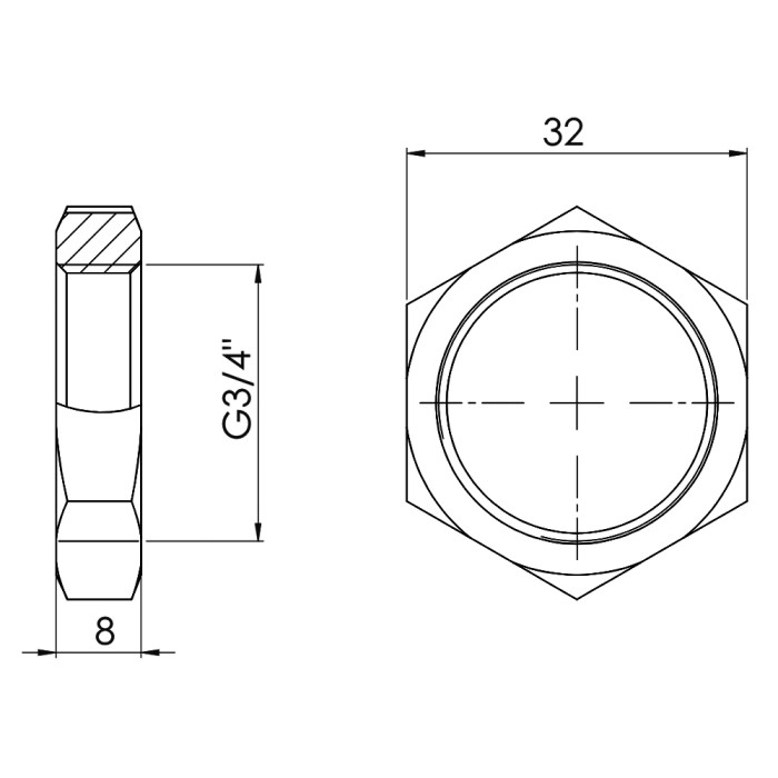 Контргайка Thermo Alliance Forte 3/4" SF35020 Контргайка Thermo Alliance Forte 3/4" SF35020