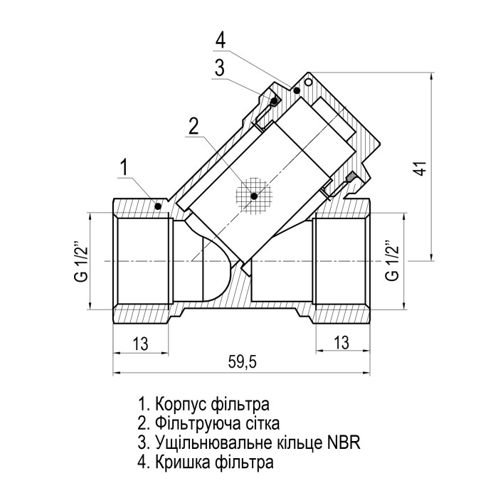Фільтр грубого очищення SELBA 1/2″ SL1512 Фільтр грубого очищення SELBA 1/2″ SL1512