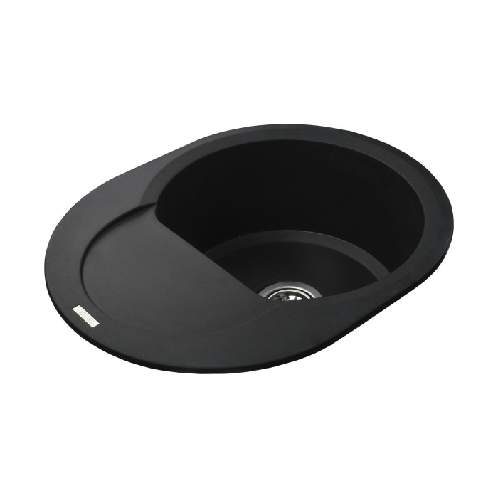 Гранітна мийка Globus Lux MORAINE чорний 600х470мм-А0001 Гранітна мийка Globus Lux MORAINE чорний 600х470мм-А0001