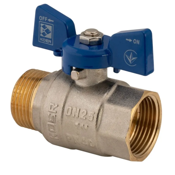 Кран кульовий Koer 1" ГШМ (KR.218.B) синій (KR2721) Кран кульовий Koer 1" ГШМ (KR.218.B) синій (KR2721)