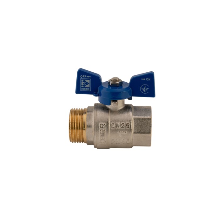 Кран кульовий Koer 1" ГШМ (KR.218.B) синій (KR2721) Кран кульовий Koer 1" ГШМ (KR.218.B) синій (KR2721)