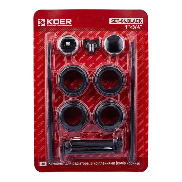Комплект для радіатора Koer SET-04.Black 3/4