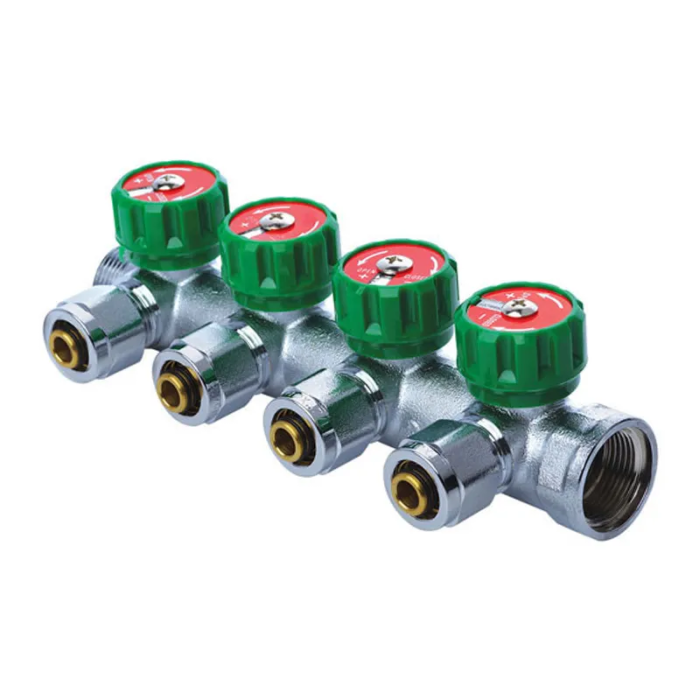 Колектор вентильний з фитингом Koer KR.1121-4 3/4"x4 ways (KR2652) Колектор вентильний з фитингом Koer KR.1121-4 3/4"x4 ways (KR2652)