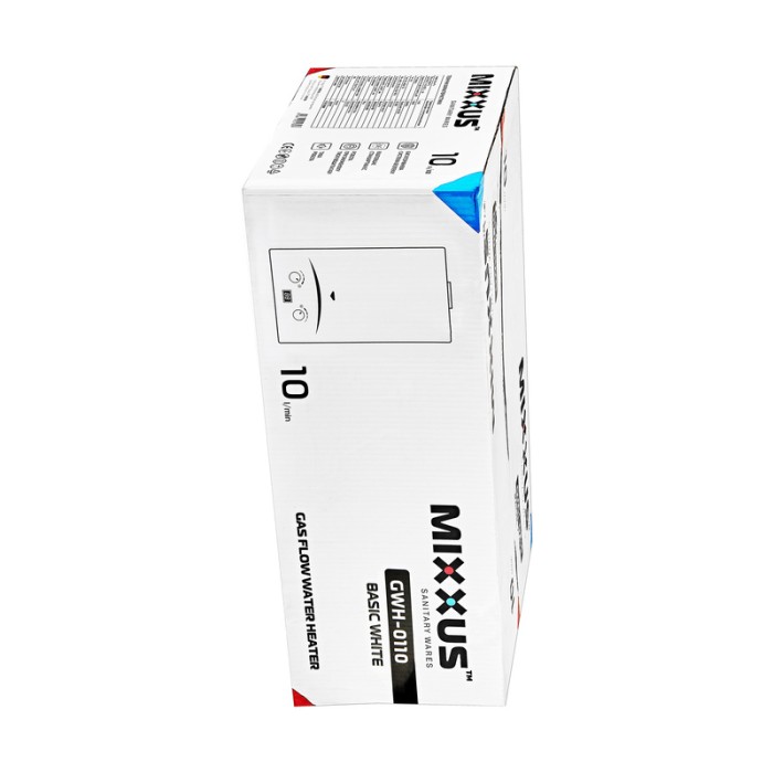 Газова колонка MIXXUS GWH-0110 BASIC WHITE димохідна 10 л/хв (колір білий) (WH0022) Газова колонка MIXXUS GWH-0110 BASIC WHITE димохідна 10 л/хв (колір білий) (WH0022)