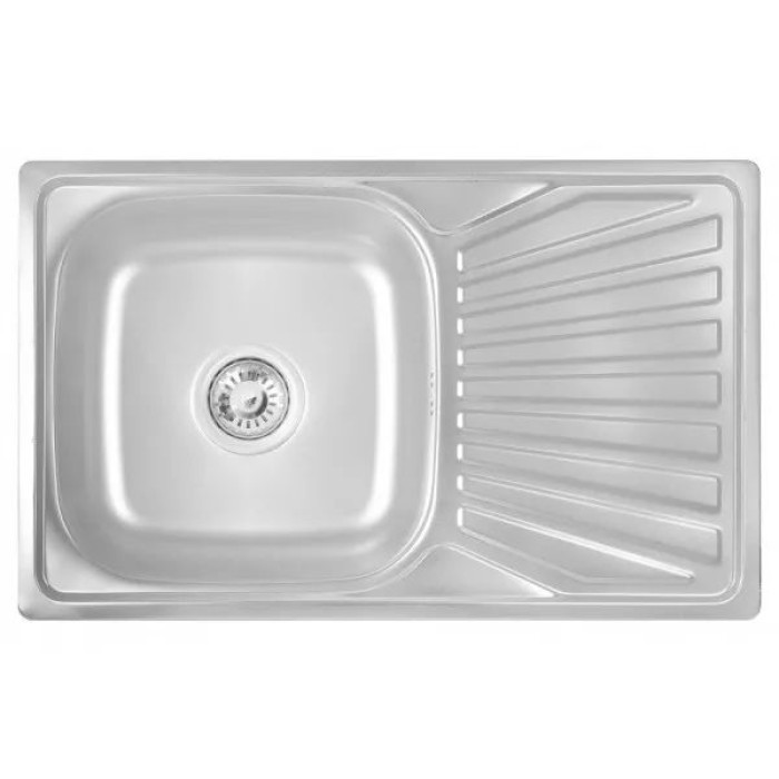 Кухонна мийка WEZER 7848(08) Satin 780x480x180 мм + сифон Кухонна мийка WEZER 7848(08) Satin 780x480x180 мм + сифон
