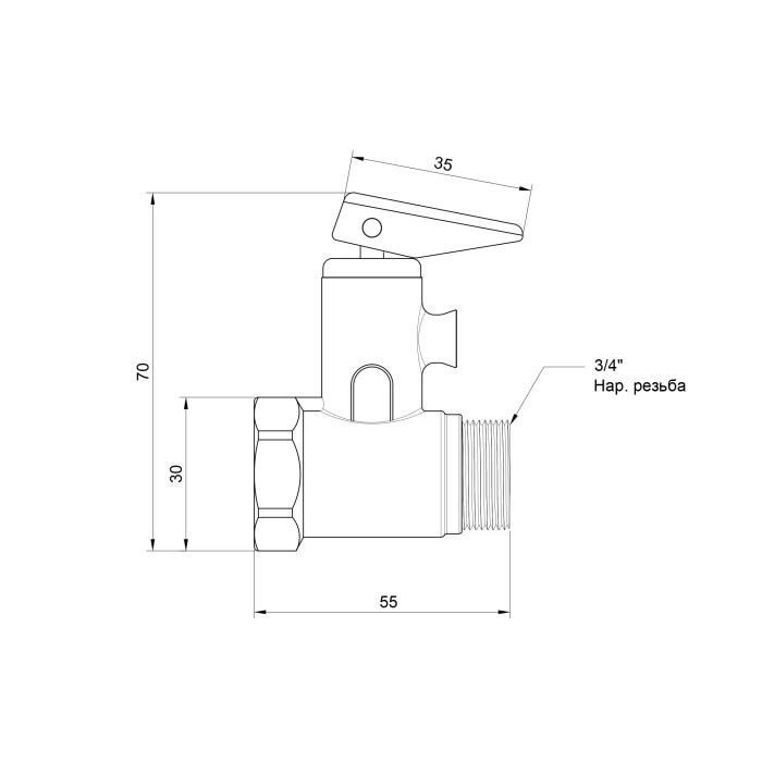 Підривний клапан Icma 3/4" №GS09 Підривний клапан Icma 3/4" №GS09