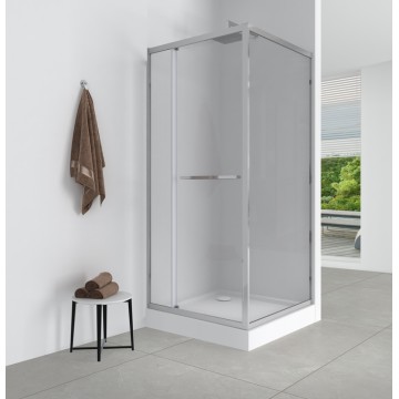 Душова кабіна з низьким піддоном Mixxus Style SCT01-90x90x200-TR Chrome прозоре скло 6мм (MI8433)