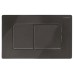 Панель змиву Koer KT-0602-16 240x160x10mm пластикова, кнопка квадратна (колір чорний глянцевий) (KR5182)