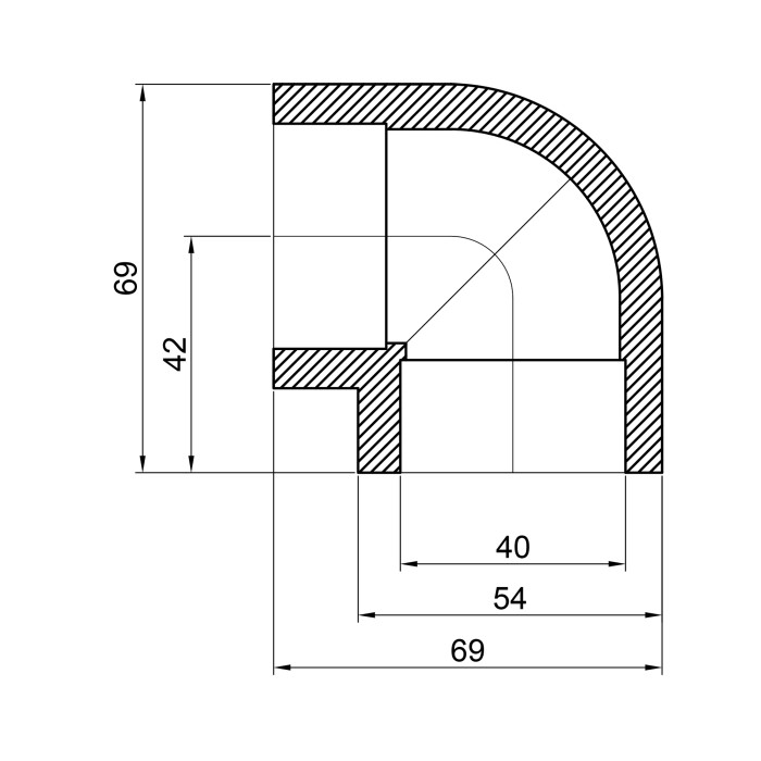 Кутик PPR Thermo Alliance 40, 90° Кутик PPR Thermo Alliance 40, 90°