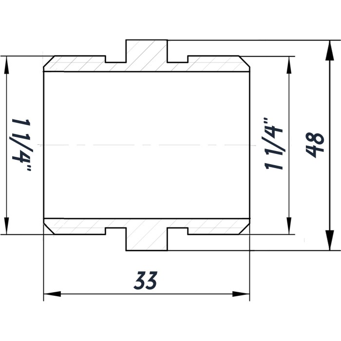 Ніпель 1 1/4″ЗЗ нікельований NN662S OPTIMUM Ніпель 1 1/4″ЗЗ нікельований NN662S OPTIMUM