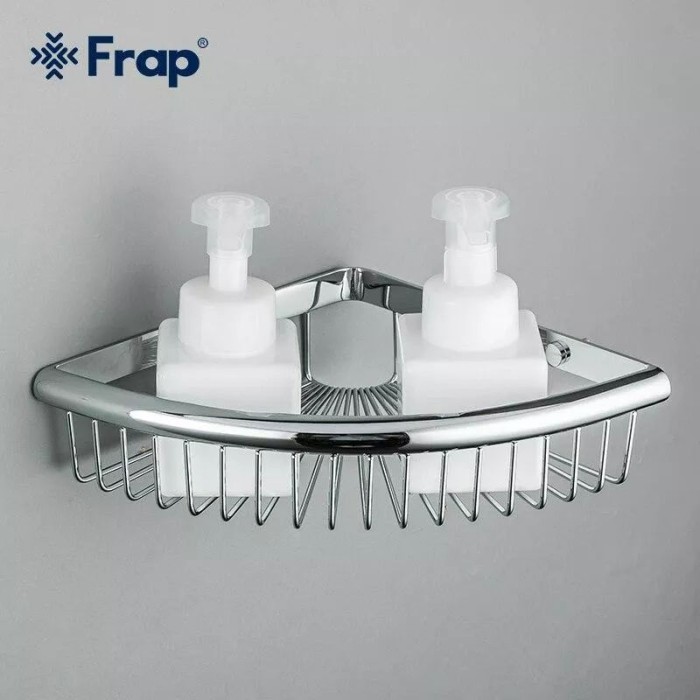 Полиця кутова Frap F352, 240х60 мм, нержавіюча сталь, хром Полиця кутова Frap F352, 240х60 мм, нержавіюча сталь, хром