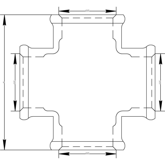 Хрестовина VIEGA 3180 3/4″ ВВВВ (320621) Хрестовина VIEGA 3180 3/4″ ВВВВ (320621)