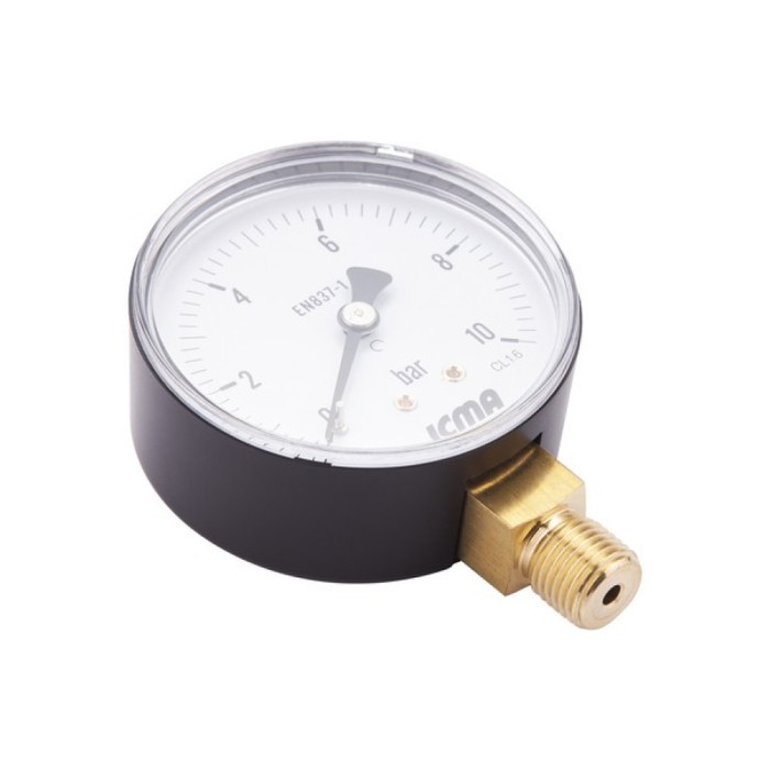 Манометр Icma 1/4" 0-6 бар, нижнє підключення №244 Манометр Icma 1/4" 0-6 бар, нижнє підключення №244