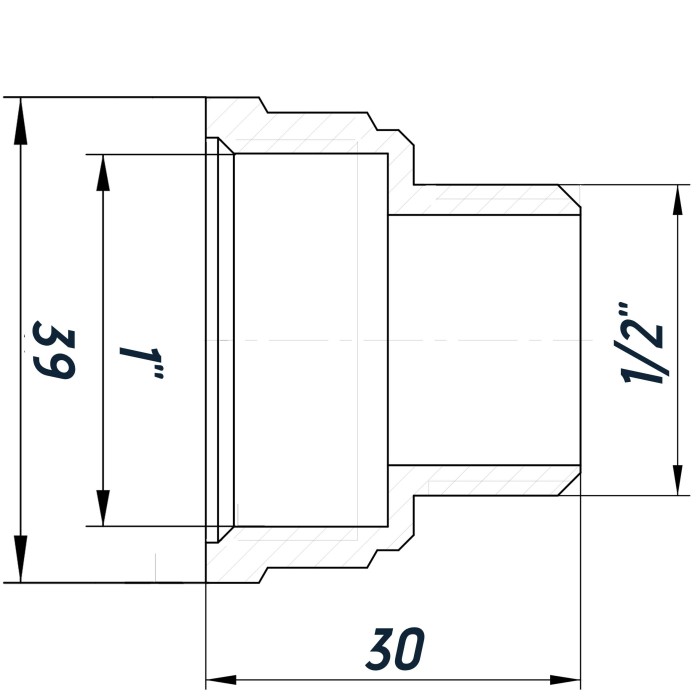 Перехідник редукційний 1″х1/2″ВЗ нержавіючий SK533S OPTIMUM Перехідник редукційний 1″х1/2″ВЗ нержавіючий SK533S OPTIMUM