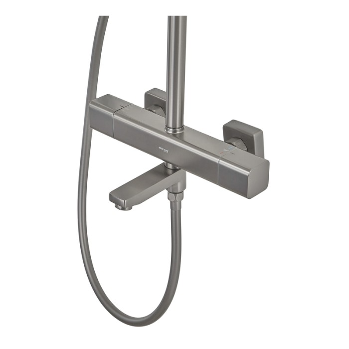 Душова колона Mixxus Premium VIRGO 009-J GRAPHITE з термостатичним змішувачем,3 функції (MI6647)