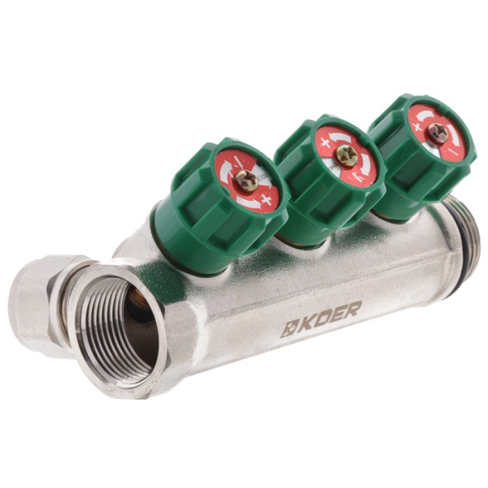 Колектор вентильний з фитингом Koer KR.1123-3 3/4"x3 ways (KR2830) Колектор вентильний з фитингом Koer KR.1123-3 3/4"x3 ways (KR2830)