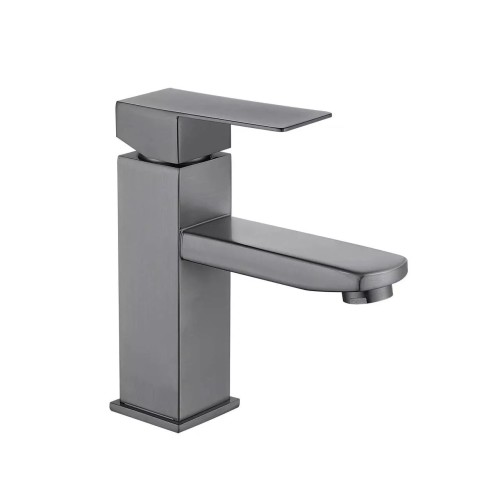 Змішувач для умивальника WEZER PRO1-02-GUNGREY, збройова сталь