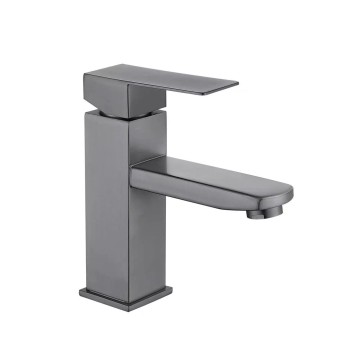 Змішувач для умивальника WEZER PRO1-02-GUNGREY, збройова сталь