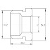 Футорка 1 1/2″х1″ЗВ нікельована NF753S OPTIMUM