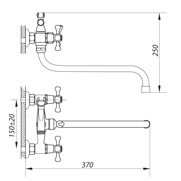 Змішувач для ванни Zerix D3Q 827 (ZX0007) Змішувач для ванни Zerix D3Q 827 (ZX0007)