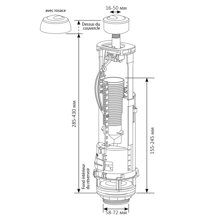 Зливний механізм SIAMP 49-OPTIMA Double Flash Зливний механізм SIAMP 49-OPTIMA Double Flash