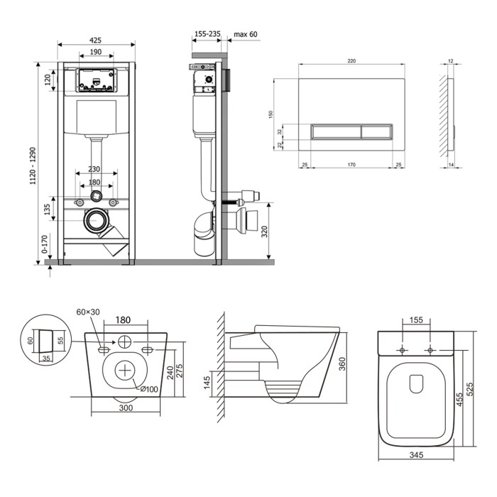 Готове рішення Qtap для ванної кімнати: підвісний унітаз Tern Ultra Quiet 525x345x360 + комплект інсталяції Nest 4 в 1 (лінійна клавіша Chrome) Готове рішення Qtap для ванної кімнати: підвісний унітаз Tern Ultra Quiet 525x345x360 + комплект інсталяції Nest 4 в 1 (лінійна клавіша Chrome)