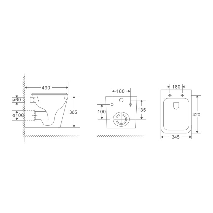 Комплект Grohe Set Унітаз QUADRO-0301-R + Інсталяція Grohe Rapid SL 38772001 (38772001QUADRO0301R)