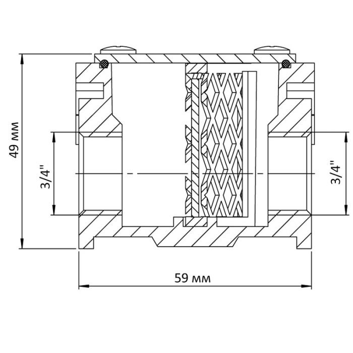 Фільтр газовий 3/4" Koer KG.F01.A (KR3104) Фільтр газовий 3/4" Koer KG.F01.A (KR3104)