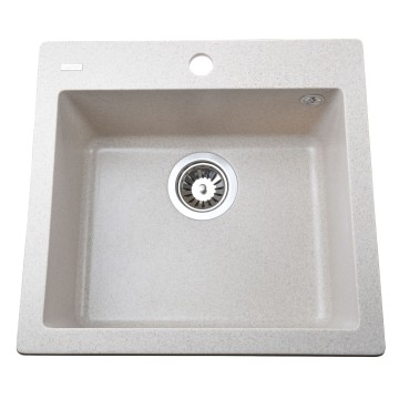 Гранітна мийка Globus Lux AOSTA піщаний 490x455мм-А0004