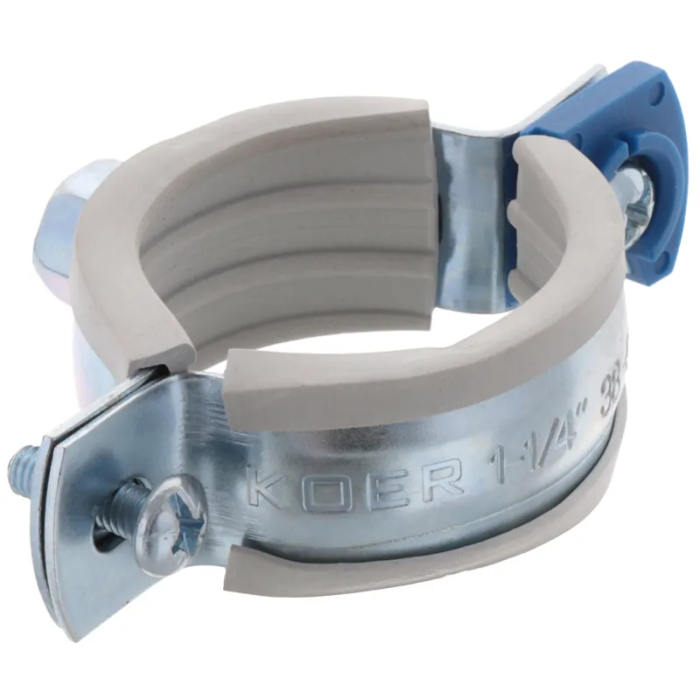Хомут трубний оцинкований Koer KCB.10.G 1-1 / 4 "(38-43) сірий (KR2787) Хомут трубний оцинкований Koer KCB.10.G 1-1 / 4 "(38-43) сірий (KR2787)