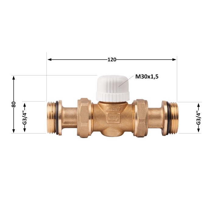 Зонний вентиль Icma 3/4"х2 №300 Зонний вентиль Icma 3/4"х2 №300